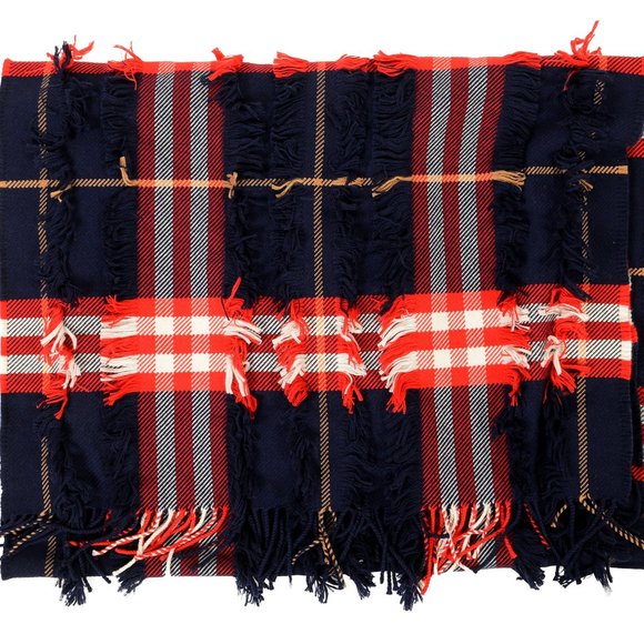 Burberry Unisex Multi-Color Giant Check Cashmere Wool Large Shawl Scarf - Picture 1 of 3